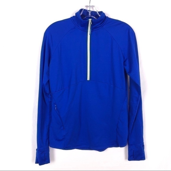 Athleta Half Zip Pullover Blue Jacket - Picture 1 of 10